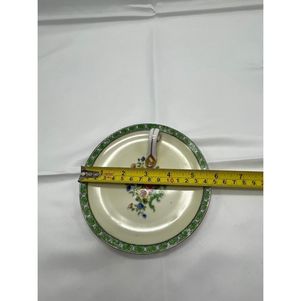 Hand Painted Noritake Finger Loop Dish Bon Bon Plate Flowers Gold Japan - Picture 6 of 6